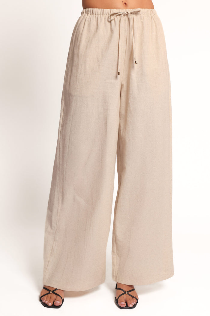 Petal and Pup USA BOTTOMS Trula Wide Leg Pant - Oatmeal
