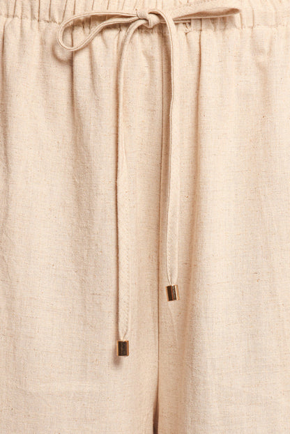 Petal and Pup USA BOTTOMS Trula Wide Leg Pant - Oatmeal