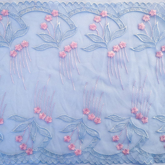 Tulle Lace #382 - Hollyhocks 10"