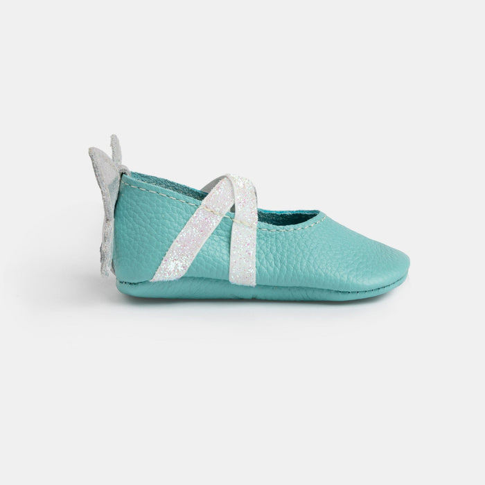 Turquoise Flutterby Ballet Slipper Baby Shoe Ballet Slipper Soft Sole