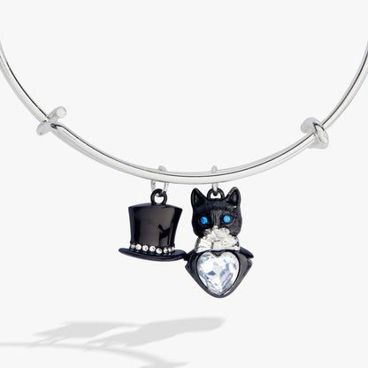 Tuxedo Cat Charm Bangle