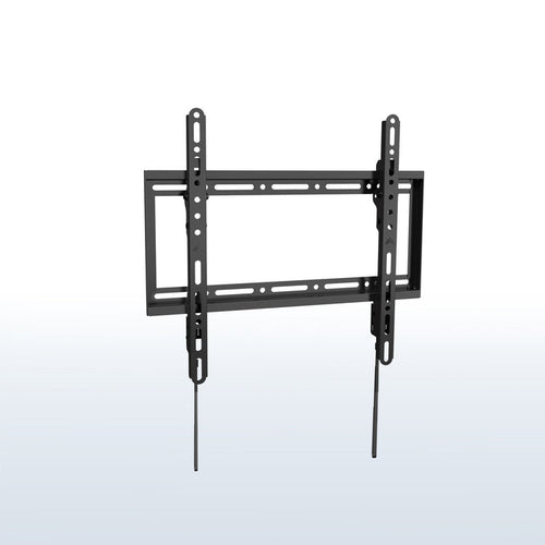 Black TV wall mount on a white background