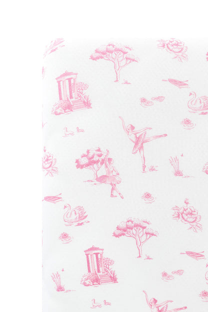 Close up of the Twin Sheet in Toile Ballet