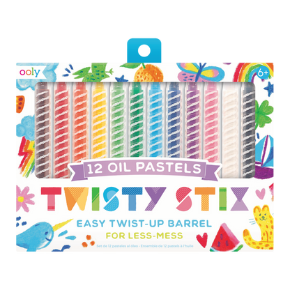 Twisty Stix Oil Pastels - Set of 12