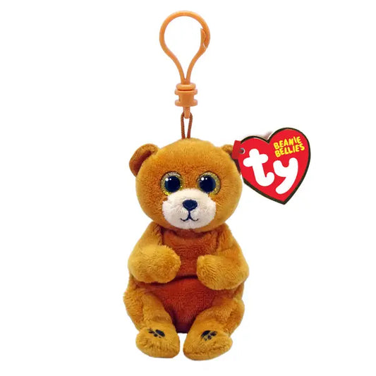 Ty Beanie Bellies 4 Inch Duncan the Brown Bear Plush Clip