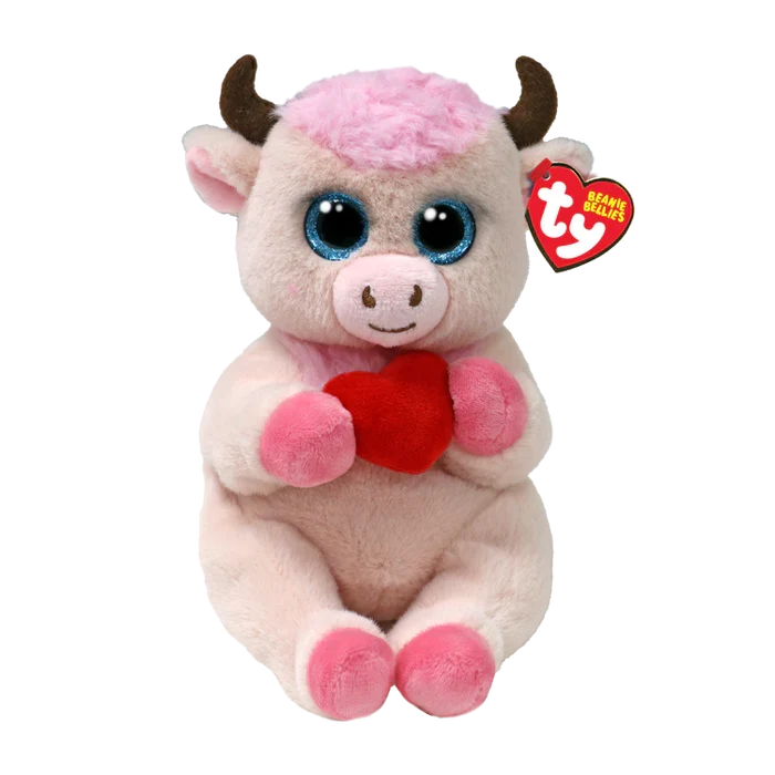 Ty Beanie Bellies 8 Inch Sprinkles the Highland Cow Valentine Plush Toy