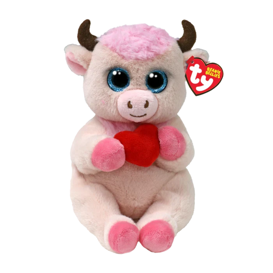 Ty Beanie Bellies 8 Inch Sprinkles the Highland Cow Valentine Plush Toy