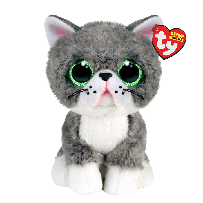 Ty Beanie Boos 6 Inch Fergus the Gray Cat Plush Toy