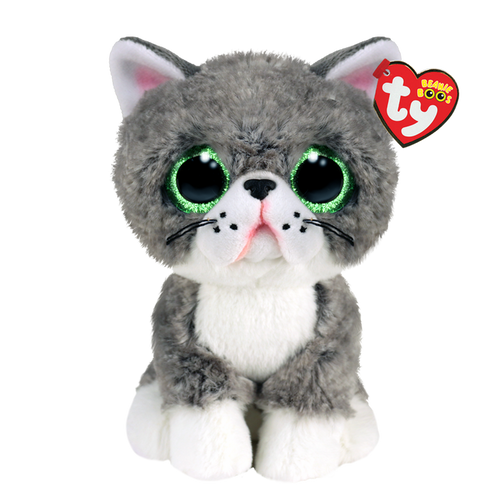 Ty Beanie Boos 6 Inch Fergus the Gray Cat Plush Toy