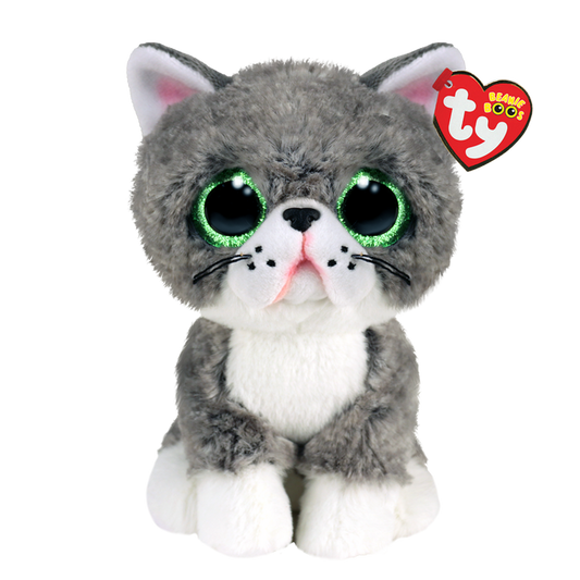 Ty Beanie Boos 6 Inch Fergus the Gray Cat Plush Toy