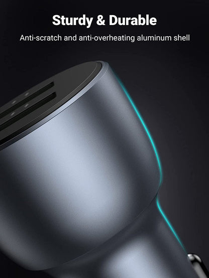 Ugreen 36W QC3.0 Car Charger with USB C Cable Dual USB Ports - UGREEN