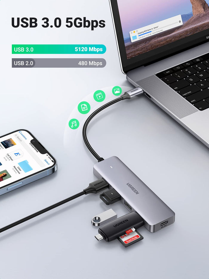 Ugreen 4-in-1 USB C Hub - UGREEN