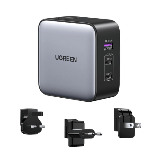 UGREEN 65W USB C Charger US/UK/EU Plug for Travel - UGREEN