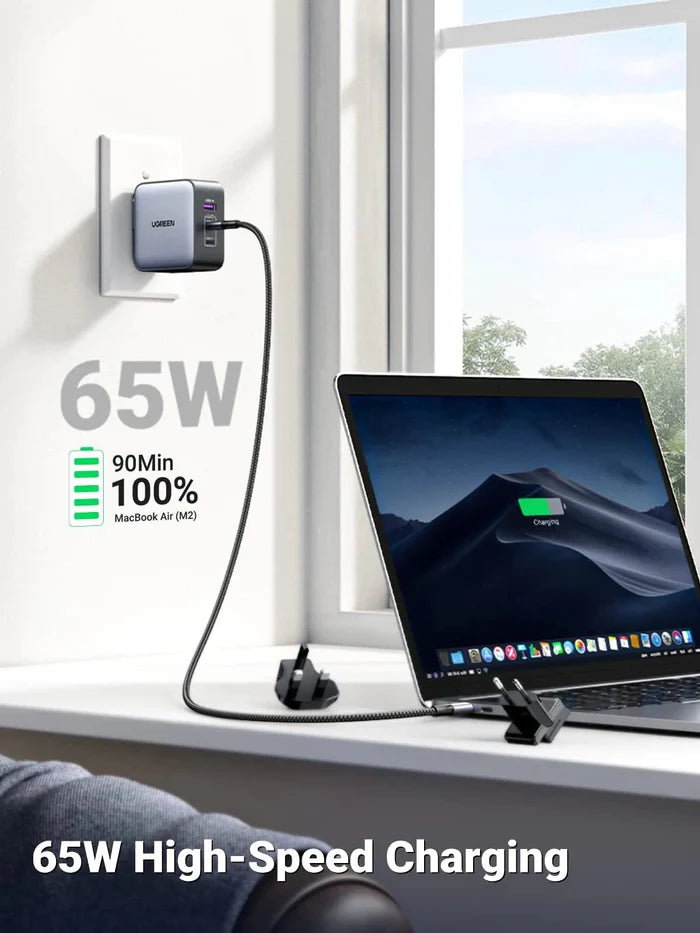 UGREEN 65W USB C Charger US/UK/EU Plug for Travel - UGREEN