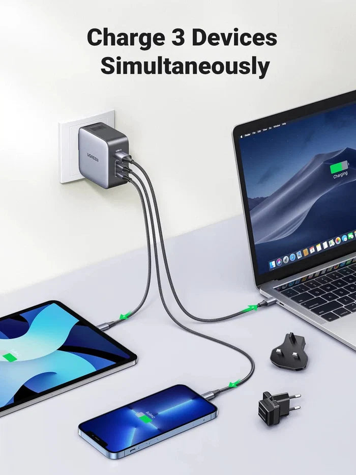 UGREEN 65W USB C Charger US/UK/EU Plug for Travel - UGREEN