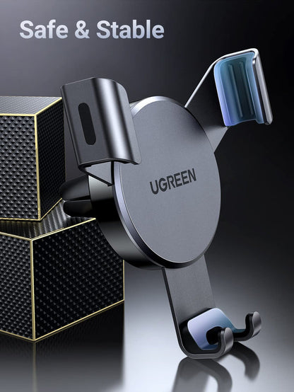 UGREEN Car Vent Phone Mount Air Vent Clip Cell Phone Holder Gravity Auto Lock Compatible with iPhone 15 14 Pro Max 14 Plus, iPhone 13 12 11 Pro Max XR XS 8 7 Plus, Samsung Galaxy S22 Smartphone Black - UGREEN EU