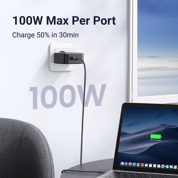 Ugreen Nexode 100W USB C GaN Charger-4 Port Wall Charger - UGREEN