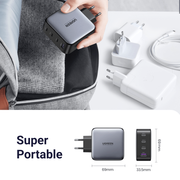 Ugreen Nexode 100W USB C GaN Charger-4 Port Wall Charger - UGREEN