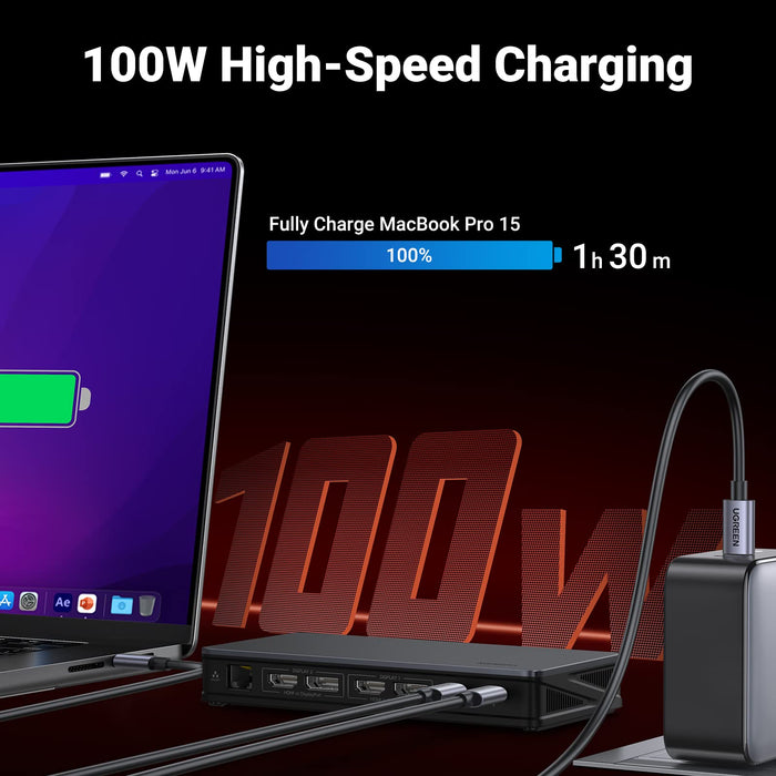 Ugreen Dual Display 9-in-1 Revodok USB C 4K Universal Docking Station - UGREEN