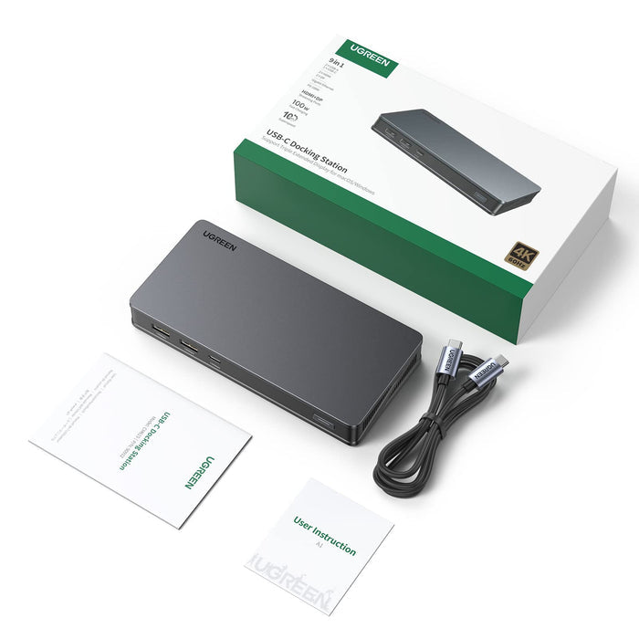 Ugreen Dual Display 9-in-1 Revodok USB C 4K Universal Docking Station - UGREEN