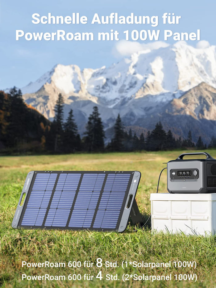 UGREEN Solar Panel Foldable Solar Panel for Portable Power Station (100 W) - UGREEN