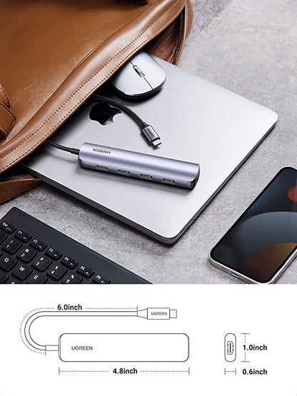 UGREEN USB C 5 in 1 Multiport Hub HDMI Ultra Slim with 4 USB 3.0 Ports for Data Transfer - UGREEN