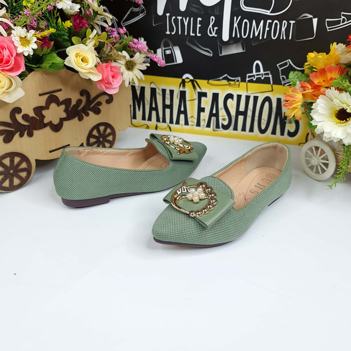 UHS-2002 Green - Maha fashions -  Kids Pumps