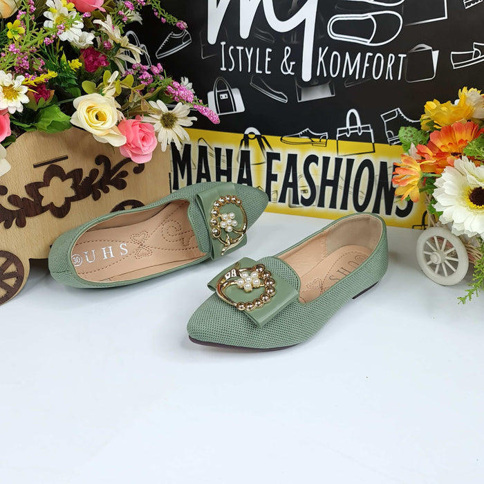 UHS-2002 Green - Maha fashions -  Kids Pumps