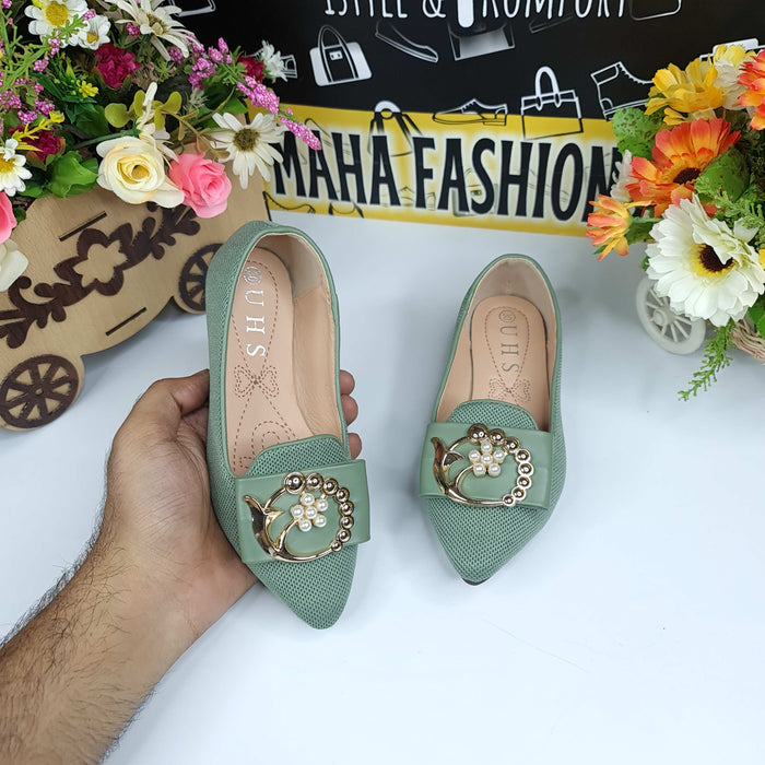UHS-2002 Green - Maha fashions -  Kids Pumps