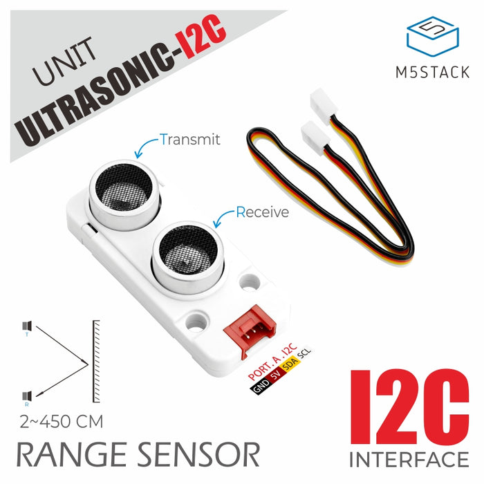 Ultrasonic Distance Unit I2C (RCWL-9620) - m5stack-store
