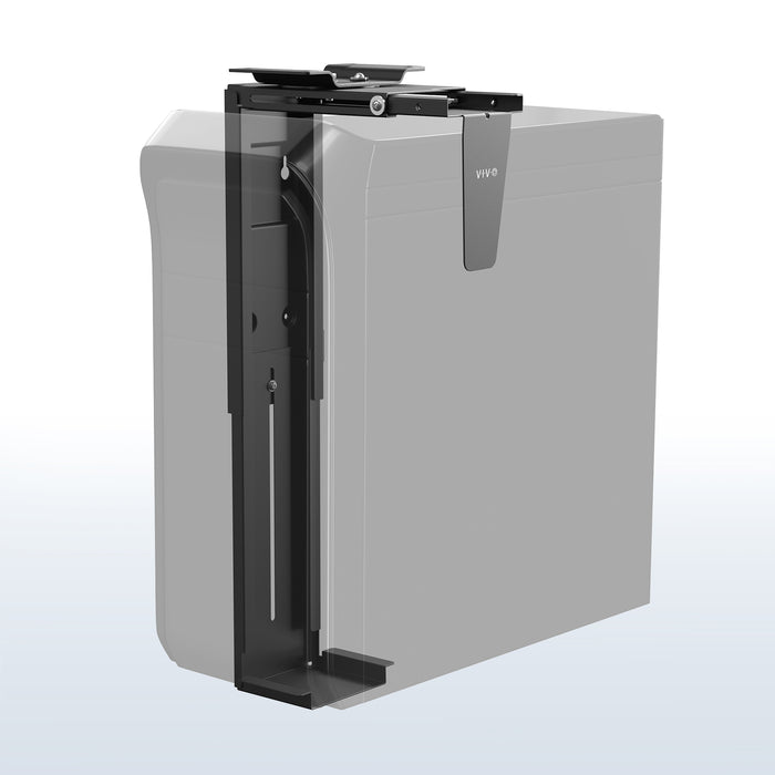 A black under desk and wall large PC mount by the brand vivo.