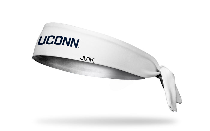 University of Connecticut: White Logo Flex Tie Headband - View 1