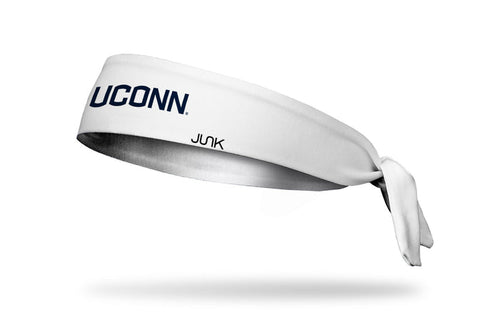 University of Connecticut: White Logo Flex Tie Headband - View 1
