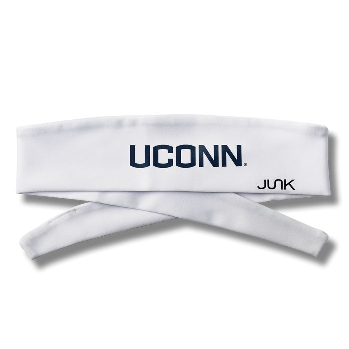 University of Connecticut: White Logo Flex Tie Headband - View 3