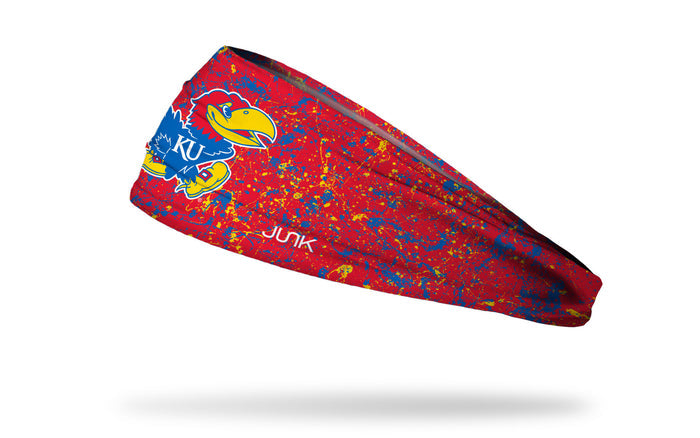 University of Kansas: Splatter Red Big Bang Lite Headband - View 1