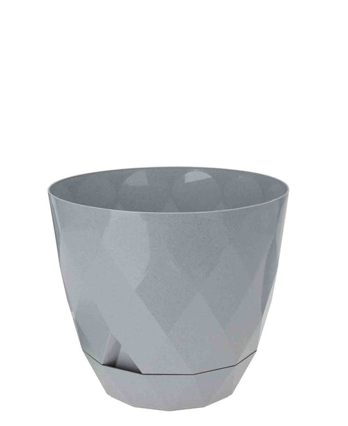 Urban Decor 22cm Diamond Flower Pot - Grey