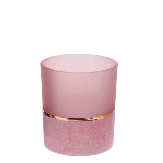 Urban Decor Velvet 8cm Tealight Holder - Pink