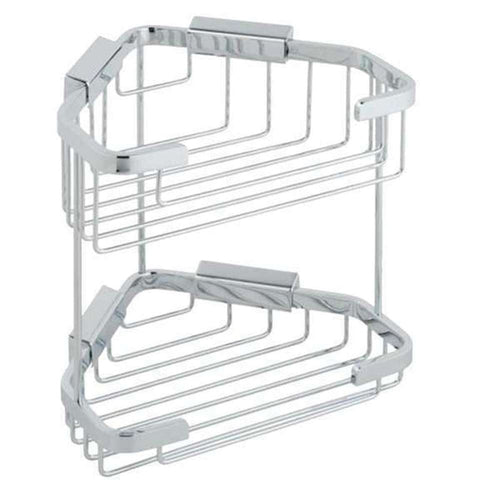 Vado Corner Soap Basket Double Layer C/P