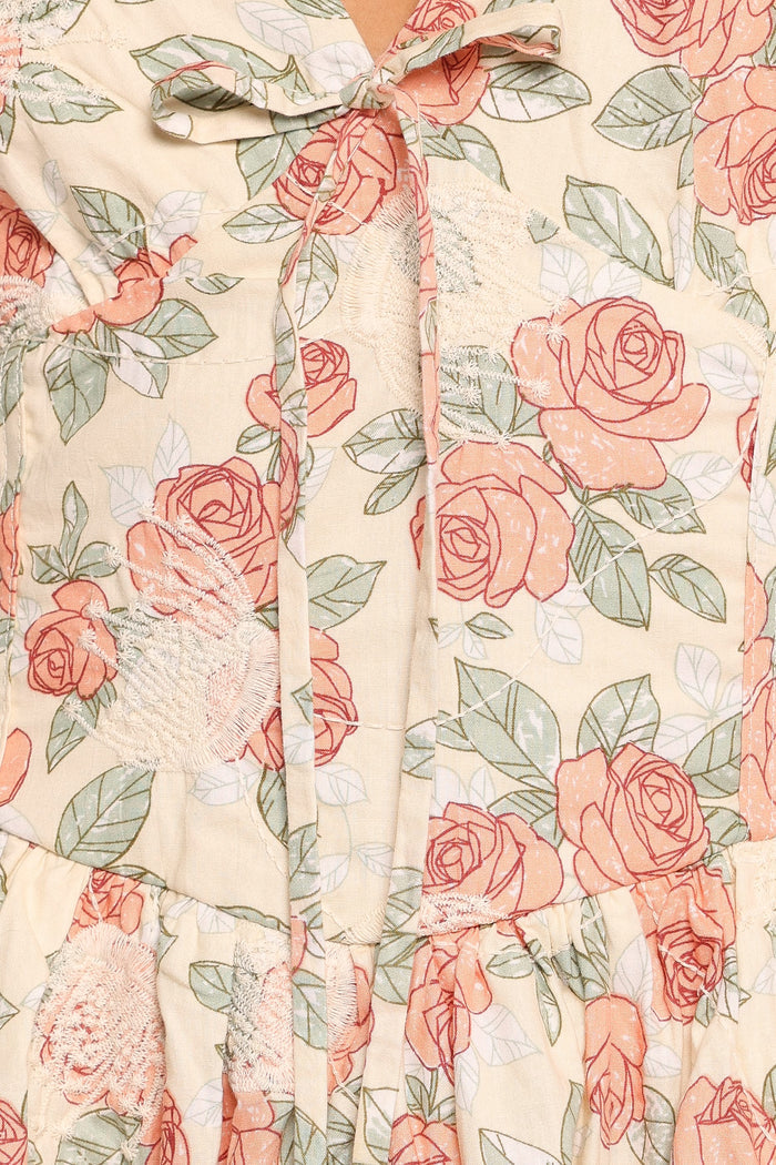 Petal and Pup USA DRESSES Velda Midi Dress - Pink Floral
