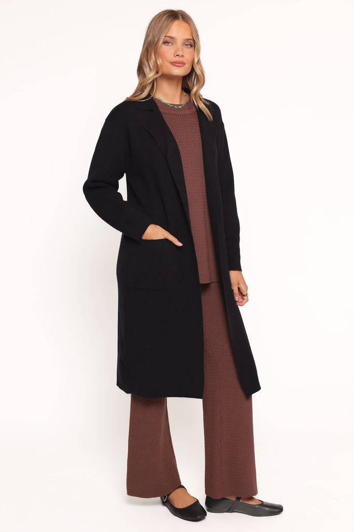 Petal and Pup USA OUTERWEAR Venda Coatigan - Black
