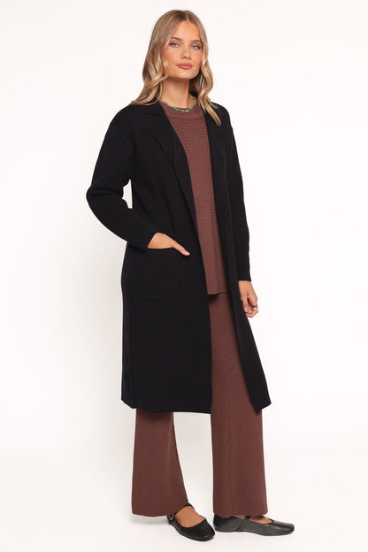 Petal and Pup USA OUTERWEAR Venda Coatigan - Black