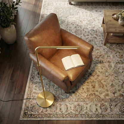 Verve Gold Floor Lamp With On / Off Switch Adjustable LED Round Base [Online Only]