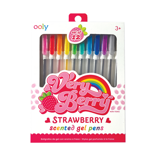 OOLY Very Berry Strawberry Scented Gel Pens in packaging