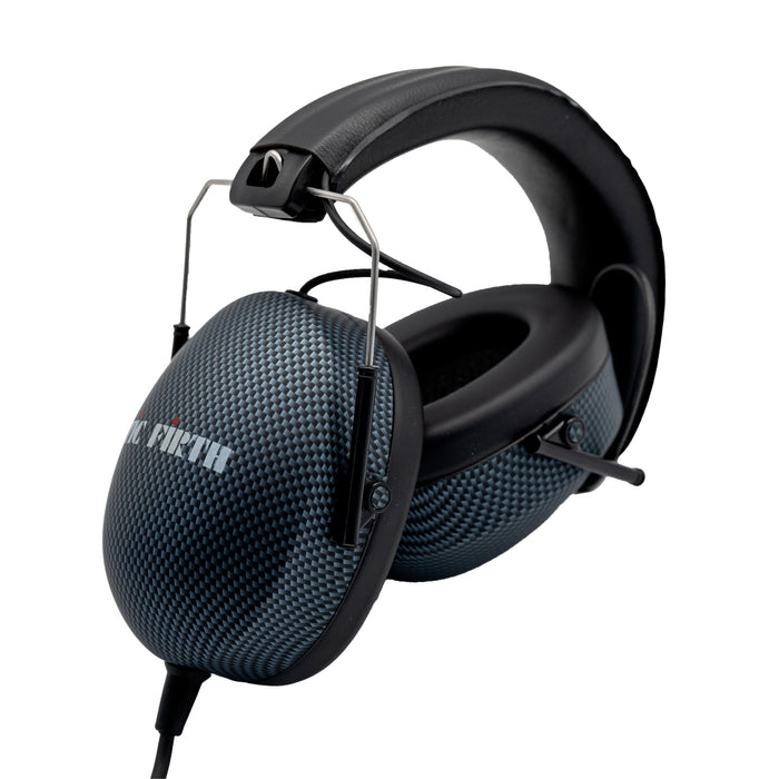 Angled shot of Vic Firth Stereo Isolation Headphones