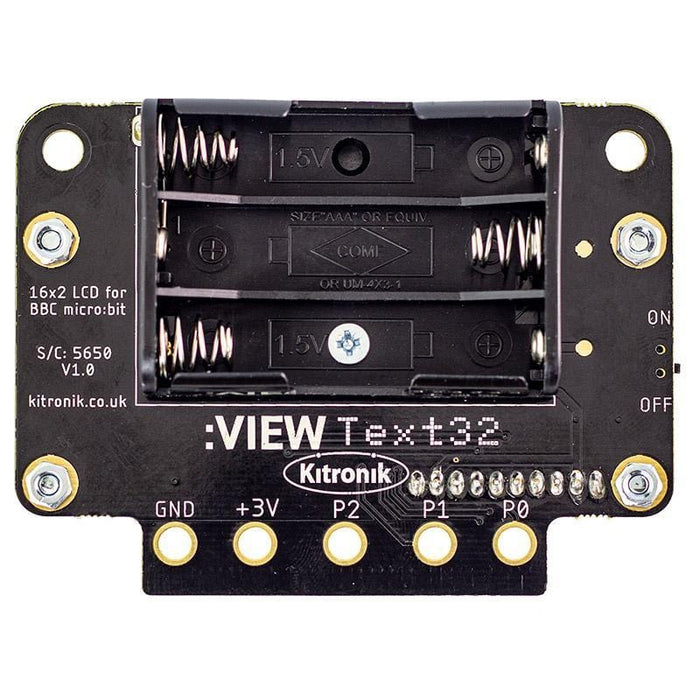 :VIEW text32 LCD Screen for the BBC micro:bit [discontinued] by Kitronik - The Pi Hut