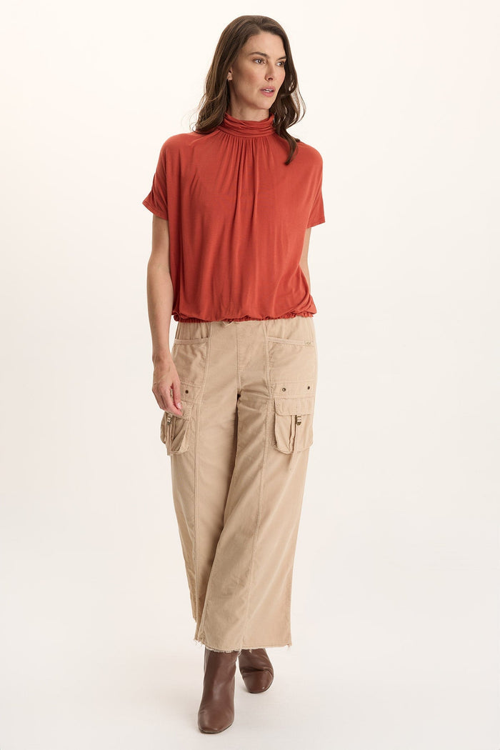 XCVI Viggo Soft Jersey Turtleneck Banded Tee