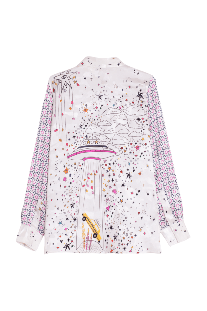 Vilagallo 32974 Graphic Back Print Shirt - Dotique - Vilagallo
