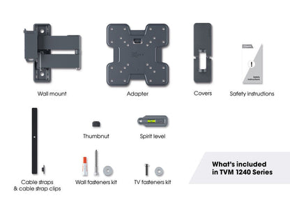 Vogels Quick TVM 1245 Full-Motion TV Wall Mount for TVs from 19 to 43 inches - Open Box Clearance