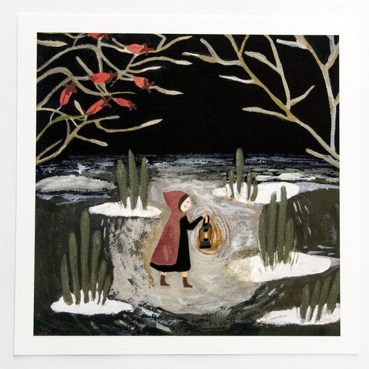 Waking up the Bulbs 9x9 print