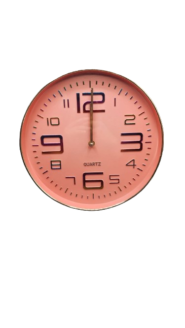 Wall Clock 30CM Round Assorted
